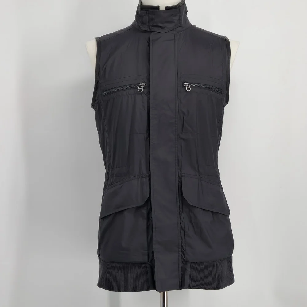 Ralph Lauren Blue Label Quiet Luxury Black Vest Minimalist Comfy Utility Medium - Picture 1 of 11